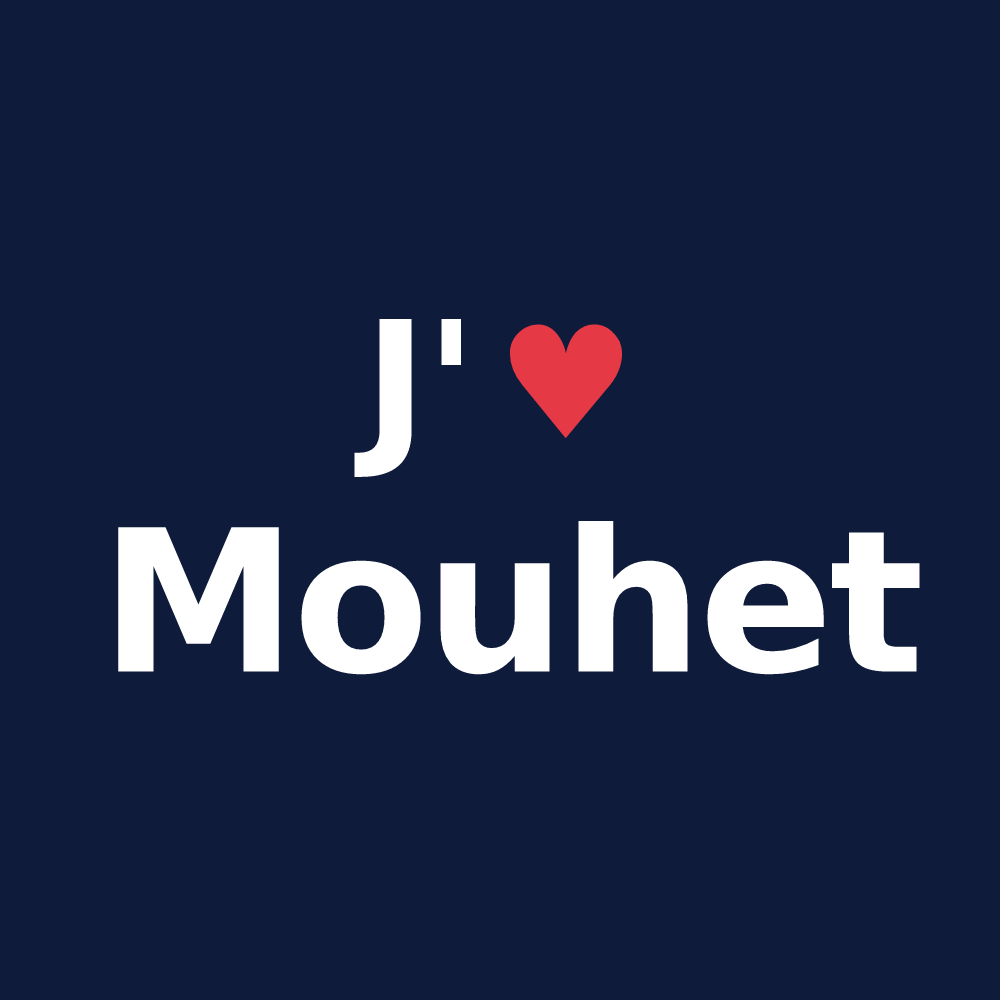 T-shirt personnalisé Mouhet — design J'aime Mouhet