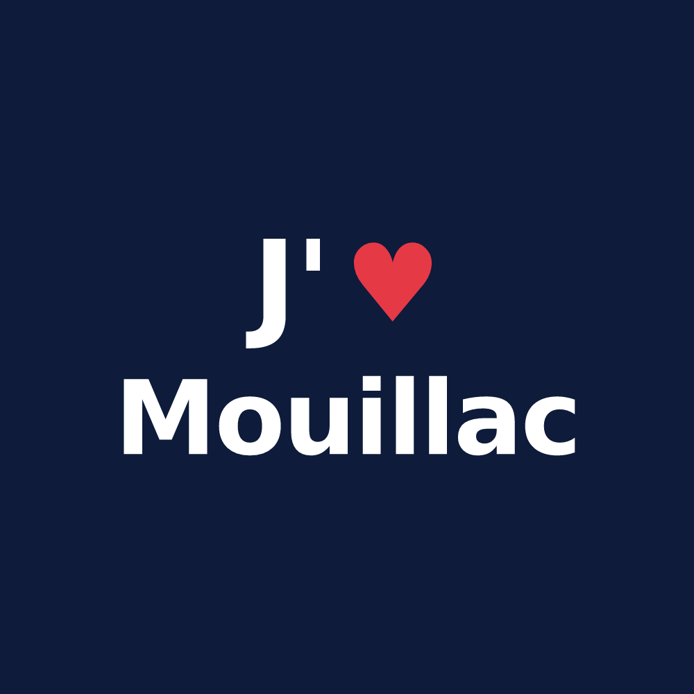 T-shirt personnalisé Mouillac — design J'aime Mouillac