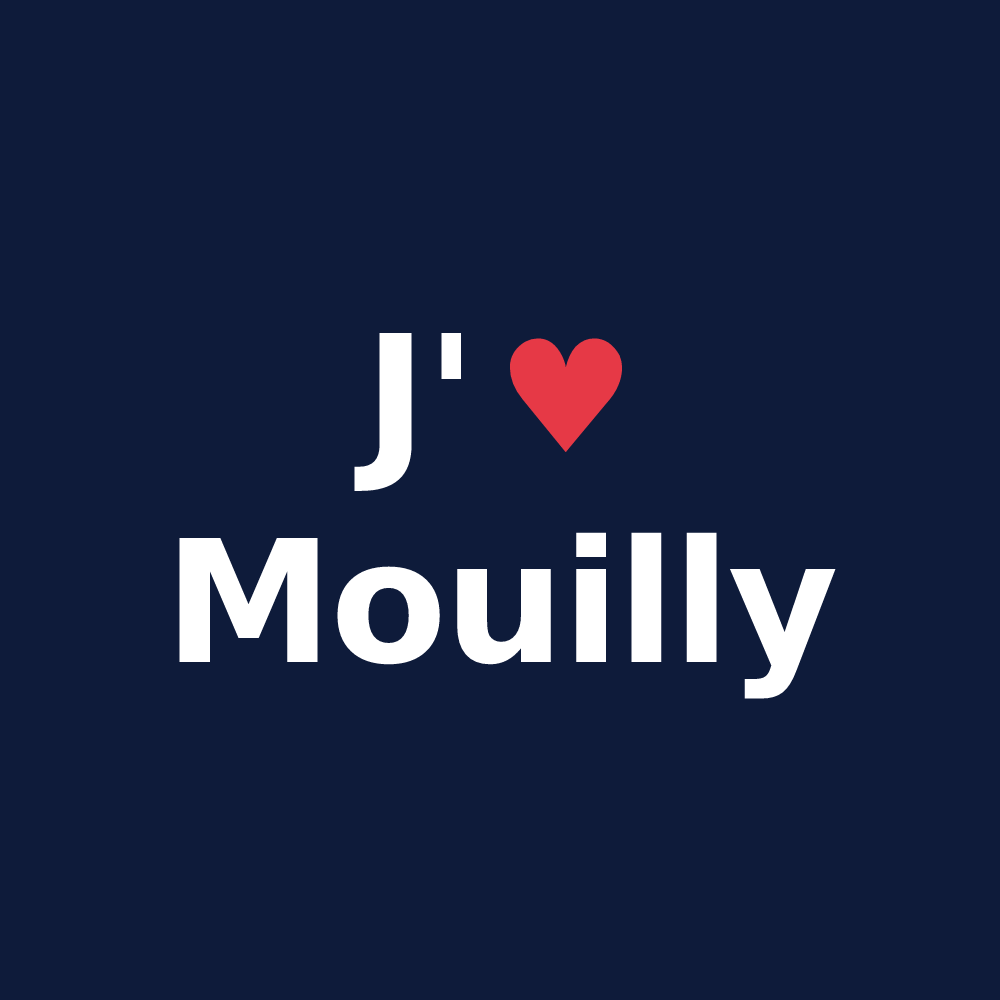 T-shirt personnalisé Mouilly — design J'aime Mouilly