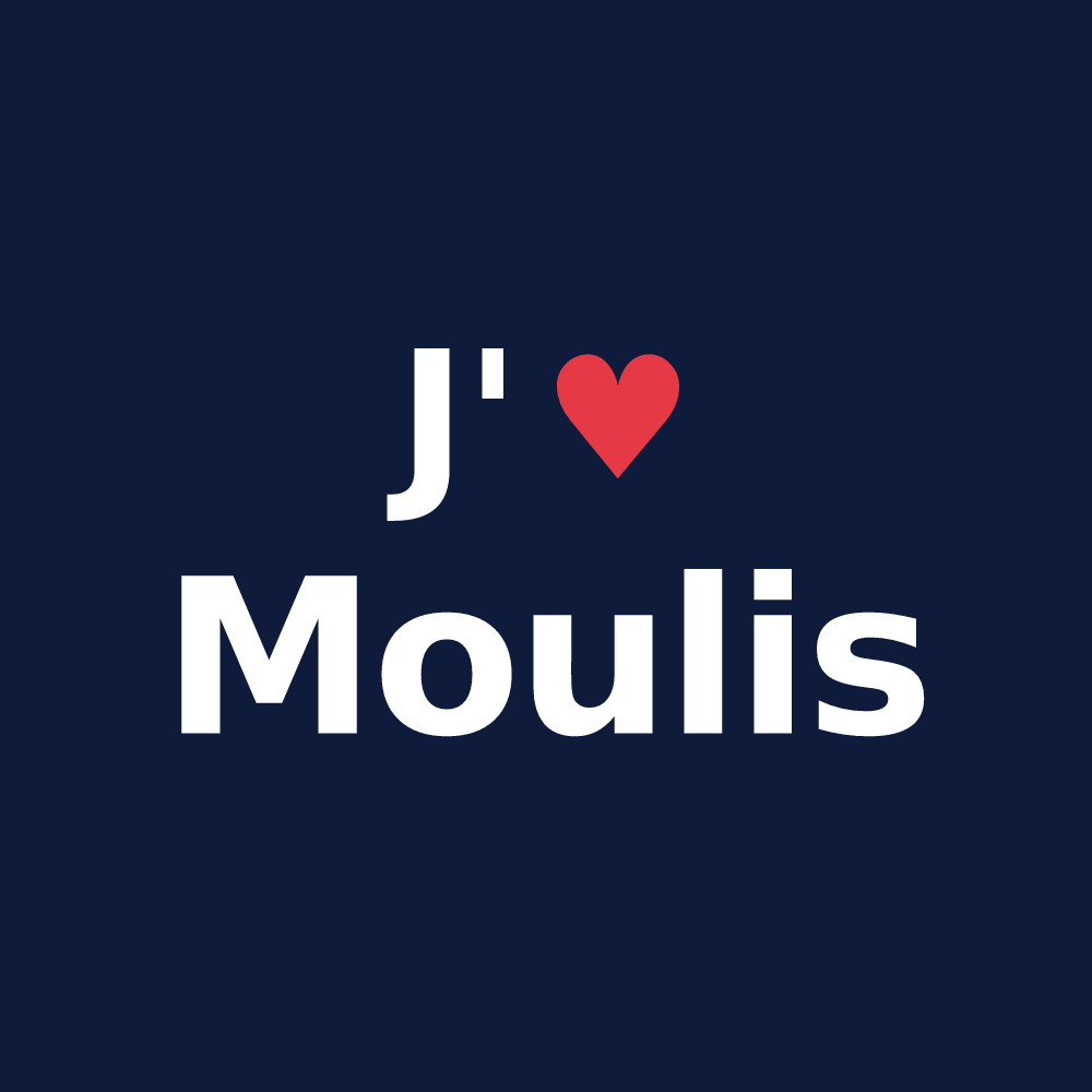 T-shirt personnalisé Moulis — design J'aime Moulis