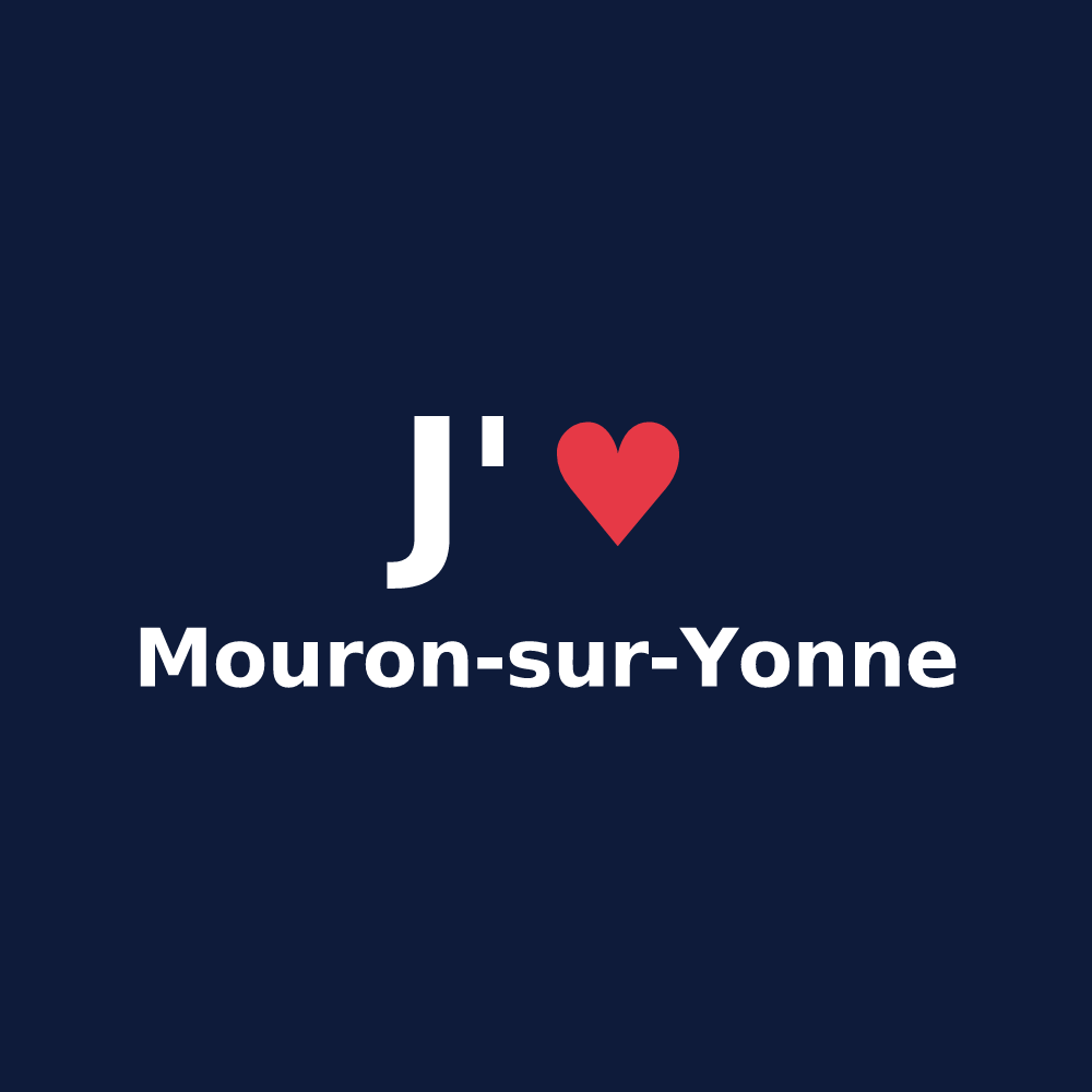 T-shirt personnalisé Mouron-sur-Yonne — design J'aime Mouron-sur-Yonne