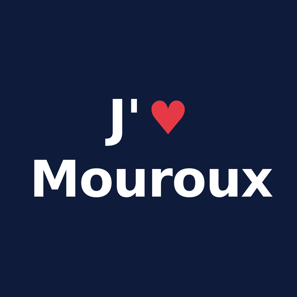 T-shirt personnalisé Mouroux — design J'aime Mouroux