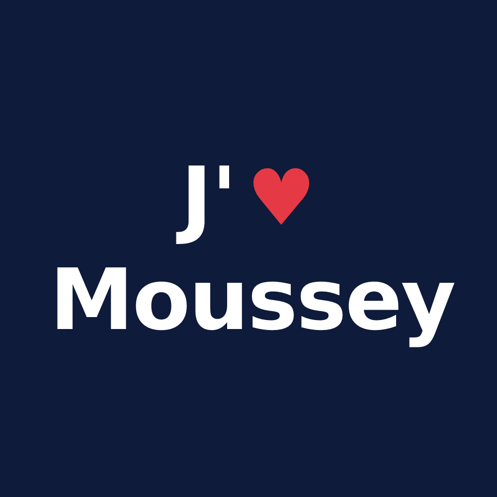 T-shirt personnalisé Moussey — design J'aime Moussey