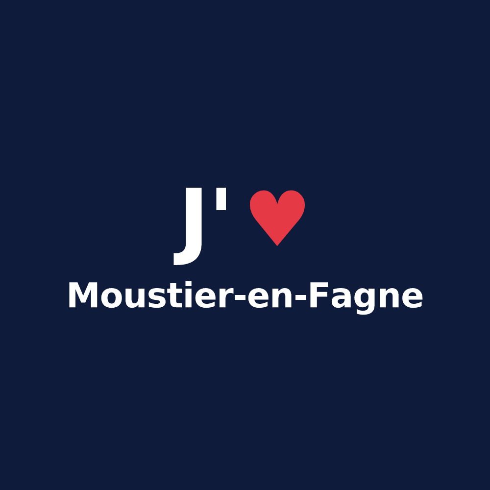 T-shirt personnalisé Moustier-en-Fagne — design J'aime Moustier-en-Fagne