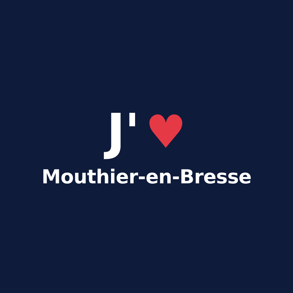 T-shirt personnalisé Mouthier-en-Bresse — design J'aime Mouthier-en-Bresse