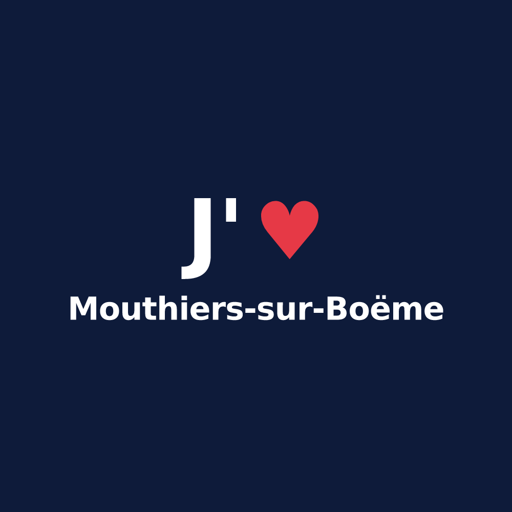 T-shirt personnalisé Mouthiers-sur-Boëme — design J'aime Mouthiers-sur-Boëme