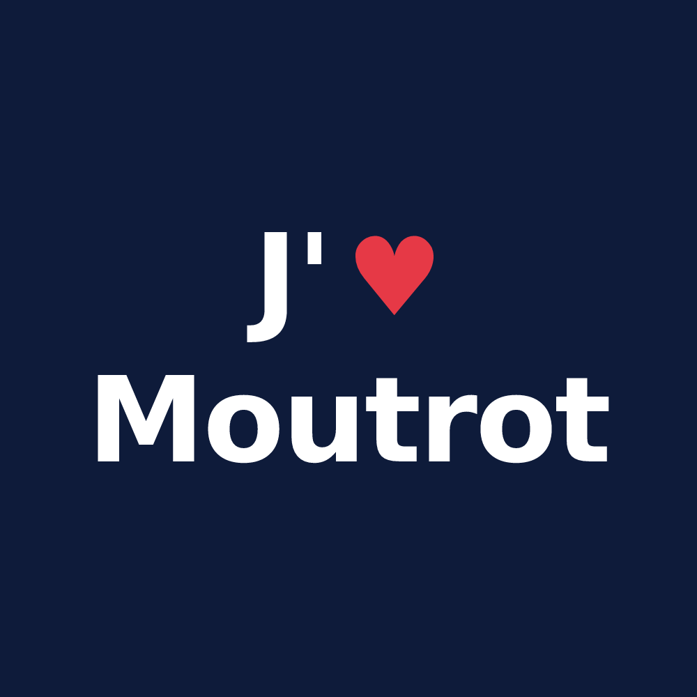T-shirt personnalisé Moutrot — design J'aime Moutrot