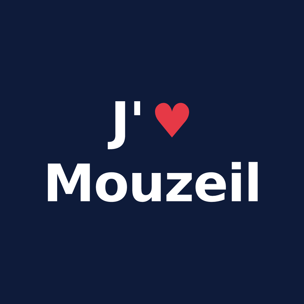 T-shirt personnalisé Mouzeil — design J'aime Mouzeil