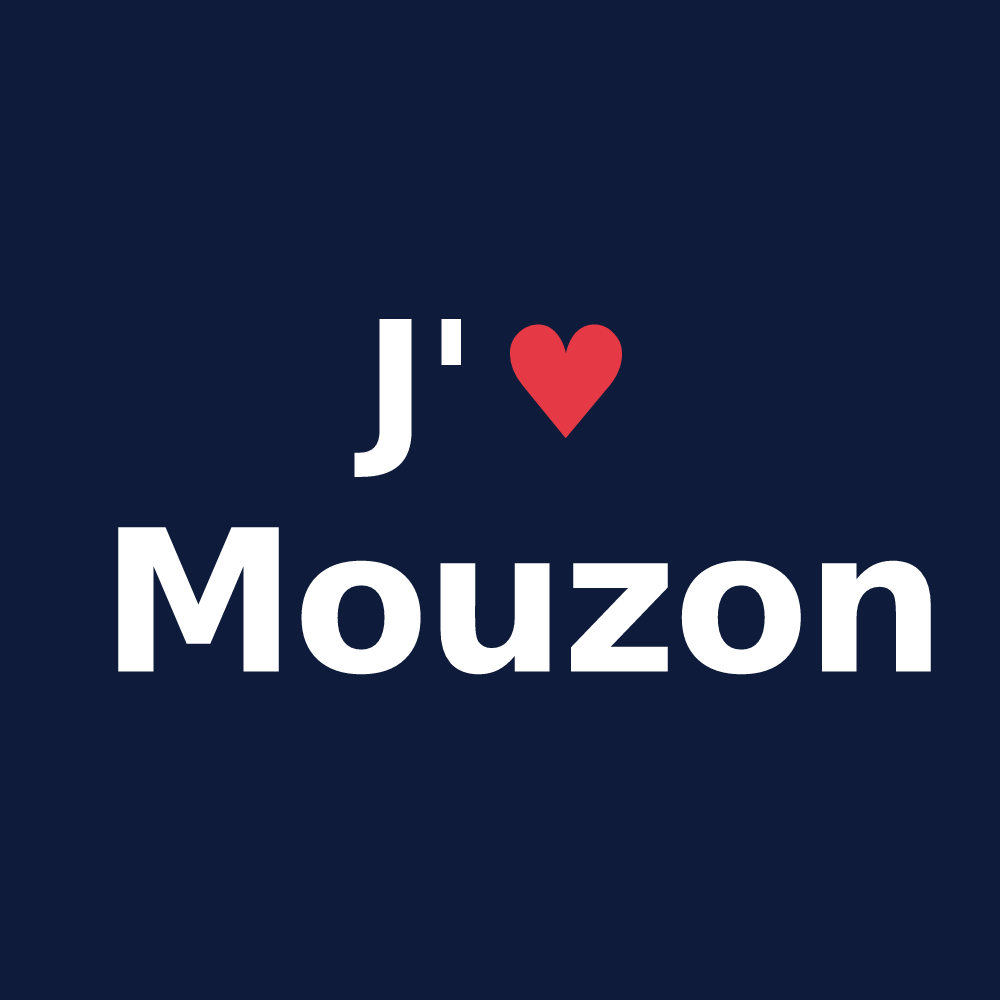 T-shirt personnalisé Mouzon — design J'aime Mouzon
