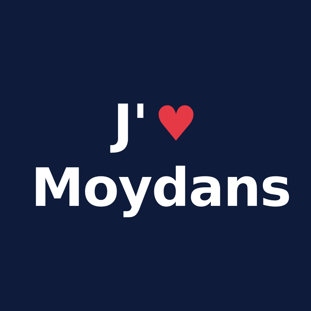 T-shirt personnalisé Moydans — design J'aime Moydans