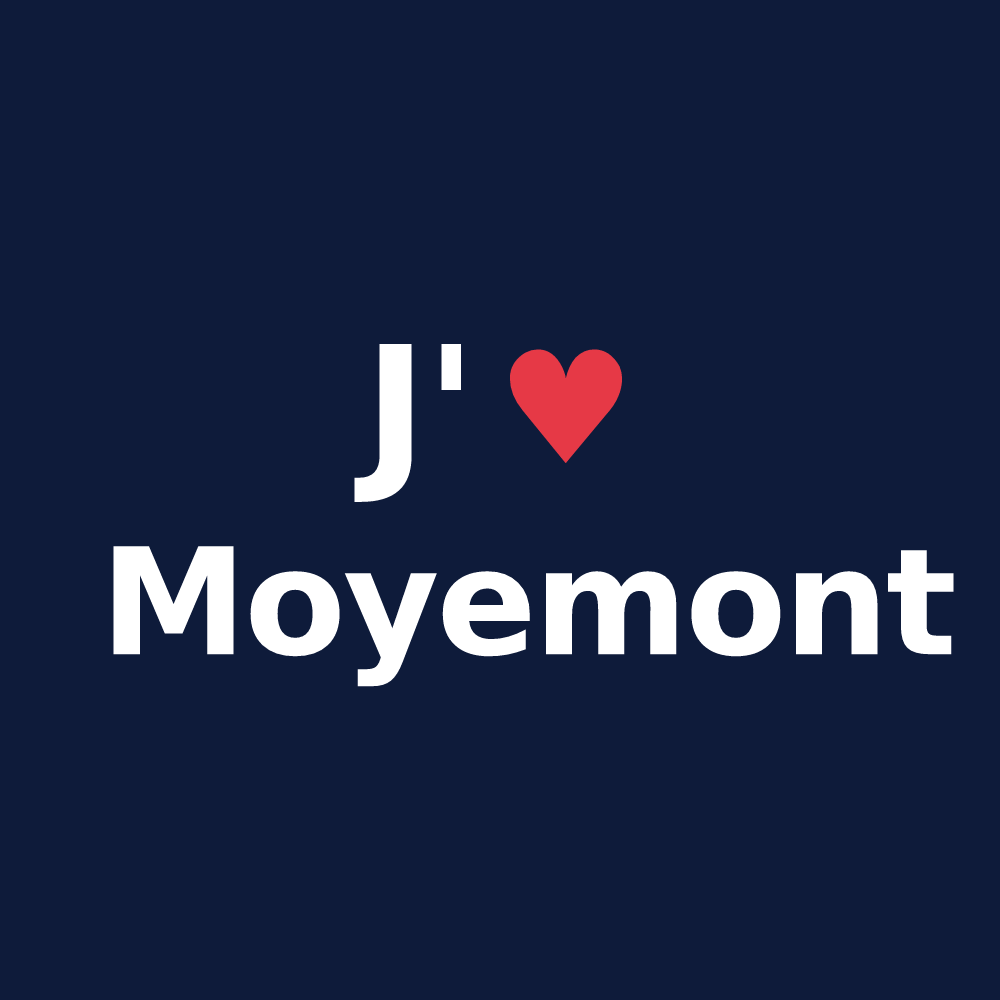 T-shirt personnalisé Moyemont — design J'aime Moyemont