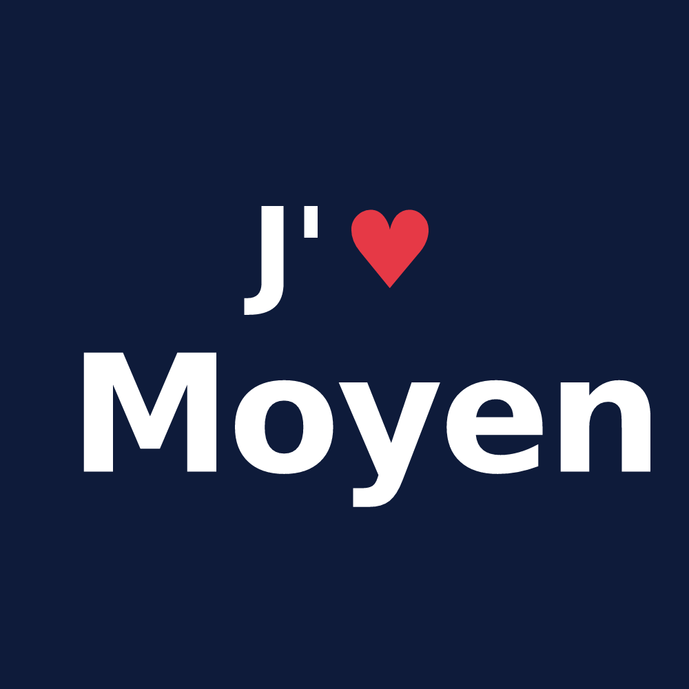 T-shirt personnalisé Moyen — design J'aime Moyen