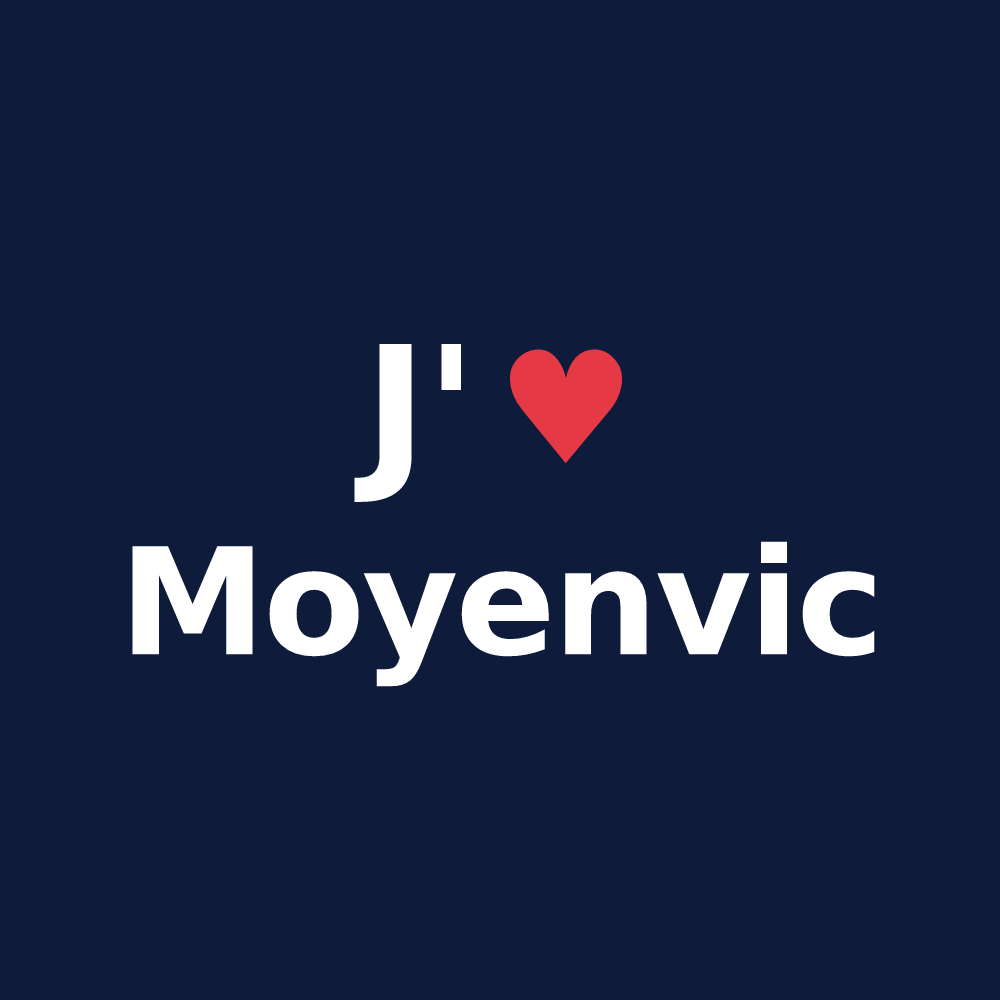 T-shirt personnalisé Moyenvic — design J'aime Moyenvic