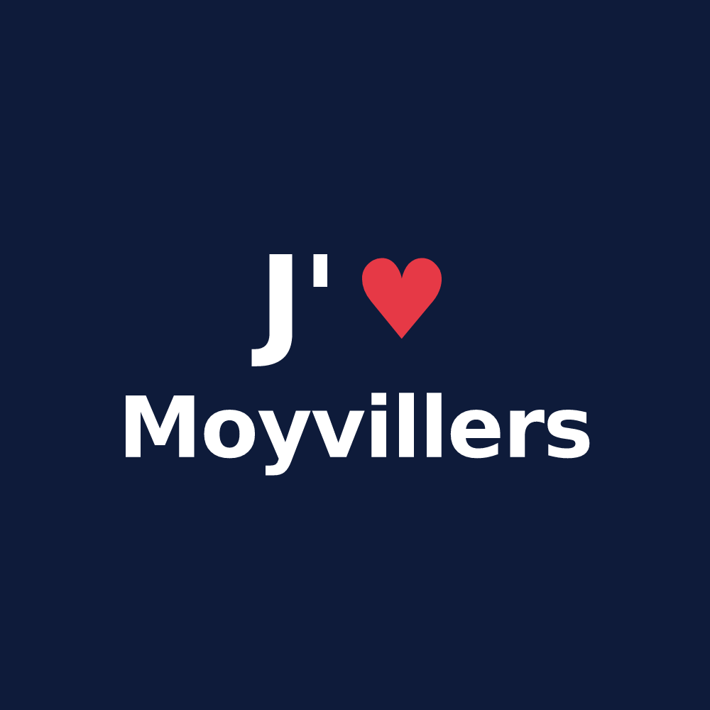 T-shirt personnalisé Moyvillers — design J'aime Moyvillers