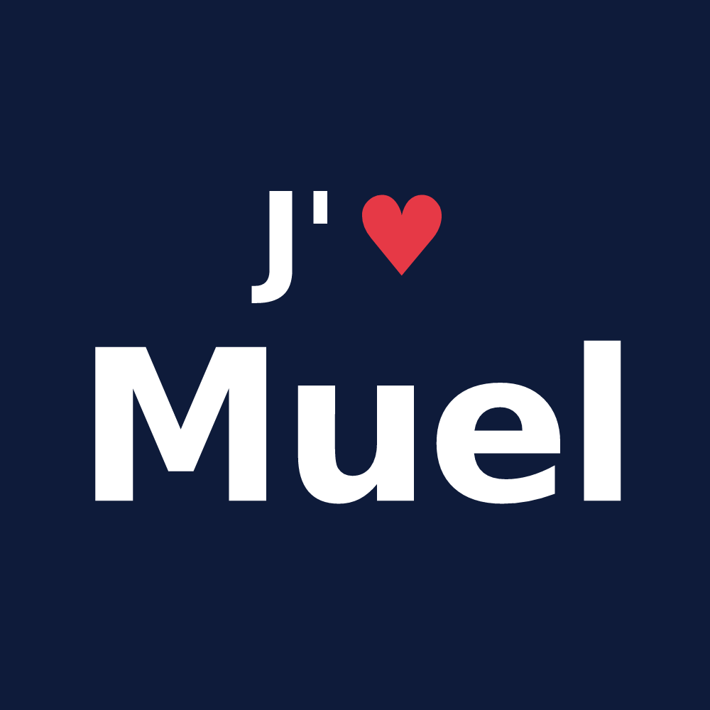 T-shirt personnalisé Muel — design J'aime Muel