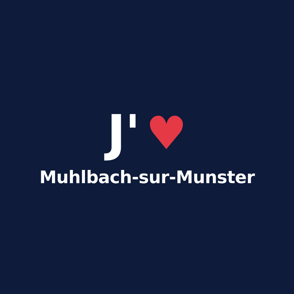 T-shirt personnalisé Muhlbach-sur-Munster — design J'aime Muhlbach-sur-Munster
