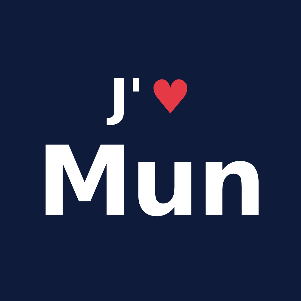 T-shirt personnalisé Mun — design J'aime Mun