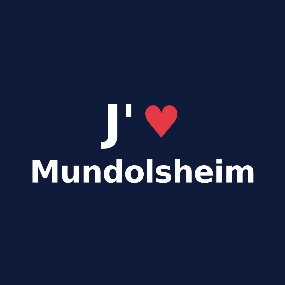 T-shirt personnalisé Mundolsheim — design J'aime Mundolsheim