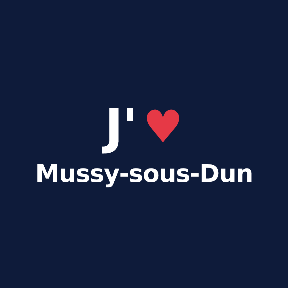 T-shirt personnalisé Mussy-sous-Dun — design J'aime Mussy-sous-Dun