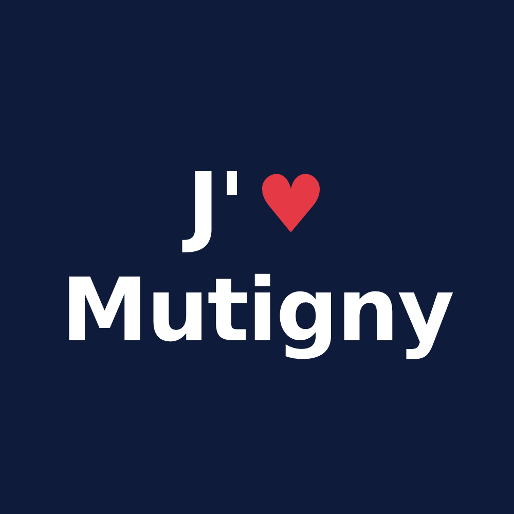 T-shirt personnalisé Mutigny — design J'aime Mutigny