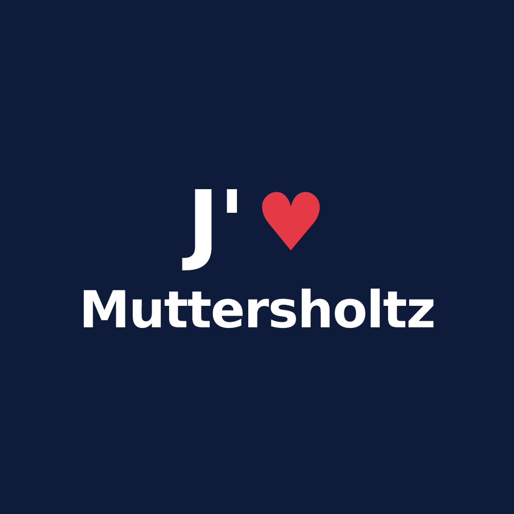 T-shirt personnalisé Muttersholtz — design J'aime Muttersholtz