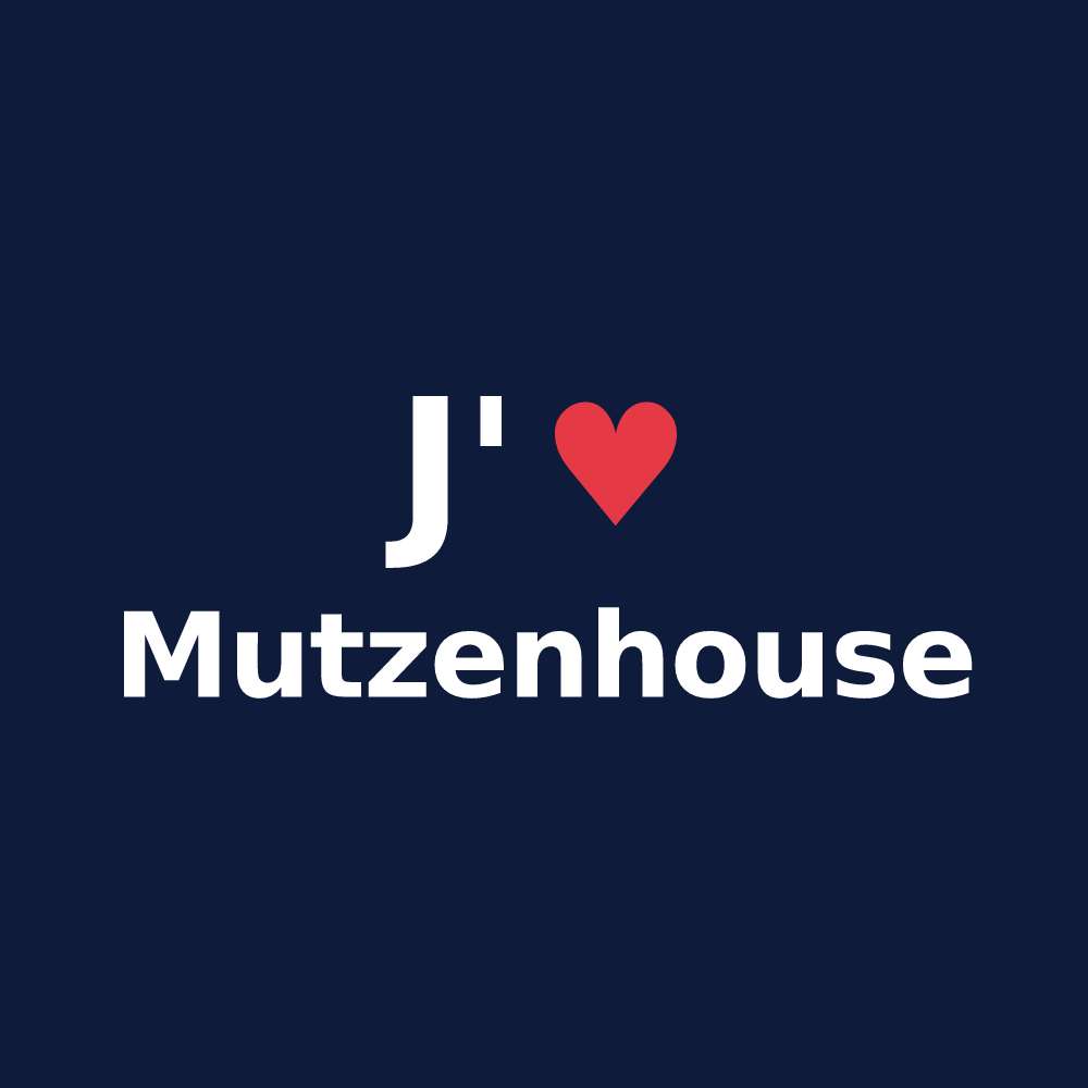 T-shirt personnalisé Mutzenhouse — design J'aime Mutzenhouse