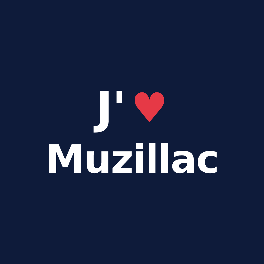 T-shirt personnalisé Muzillac — design J'aime Muzillac