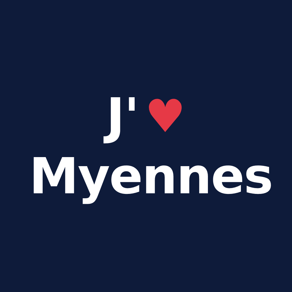 T-shirt personnalisé Myennes — design J'aime Myennes