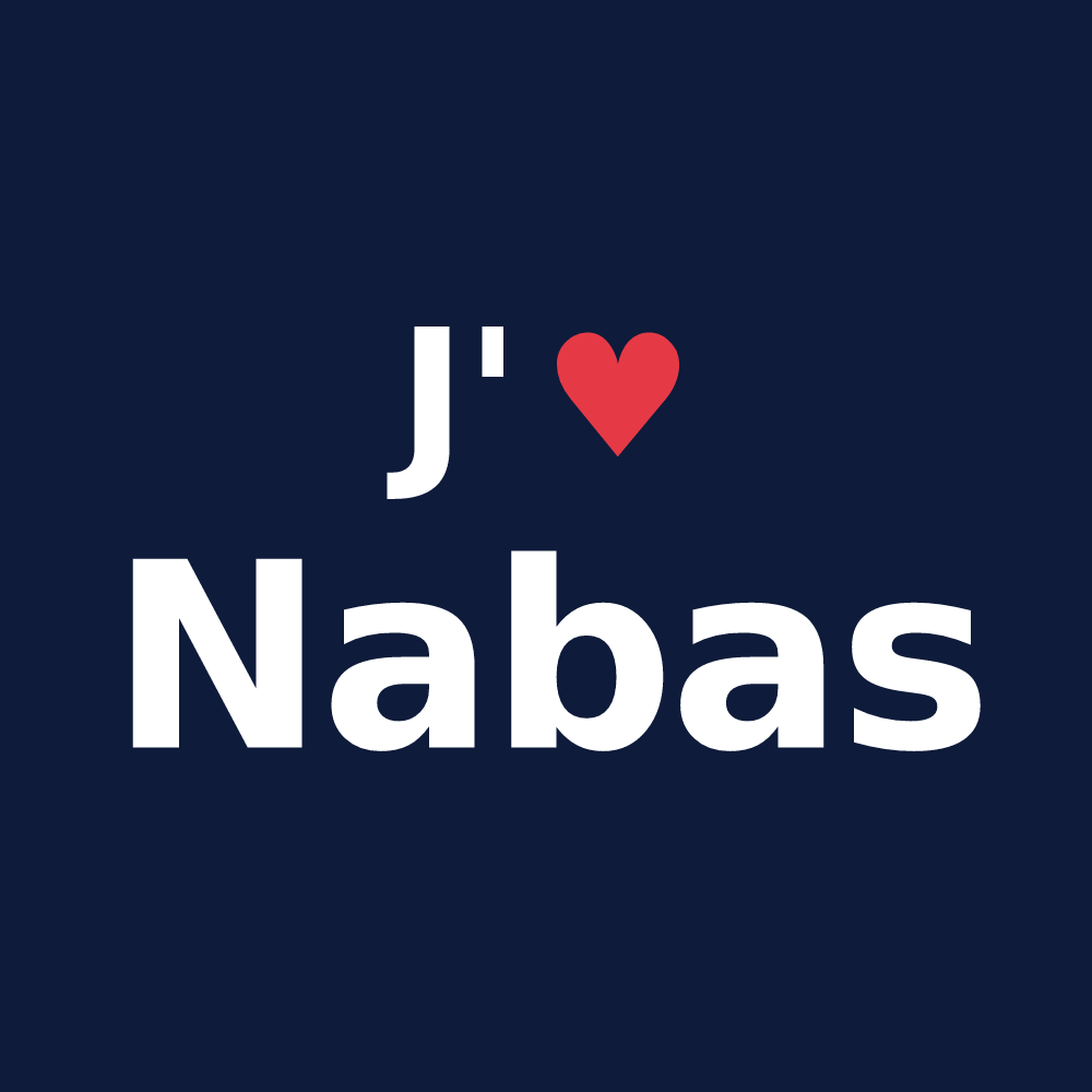 T-shirt personnalisé Nabas — design J'aime Nabas