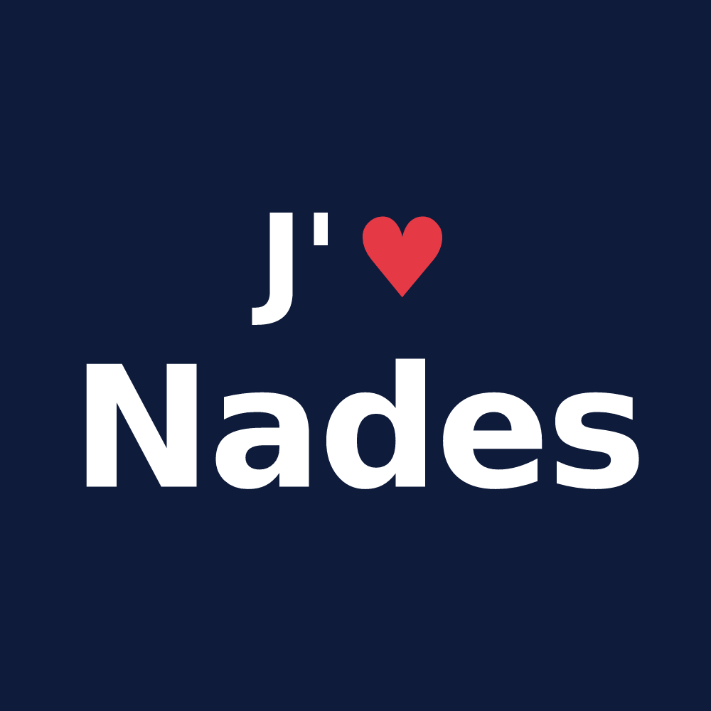 T-shirt personnalisé Nades — design J'aime Nades