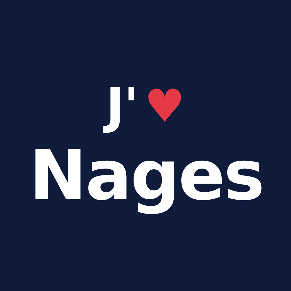 T-shirt personnalisé Nages — design J'aime Nages