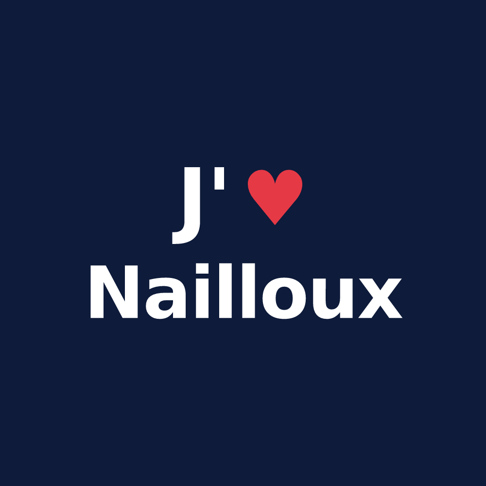 T-shirt personnalisé Nailloux — design J'aime Nailloux