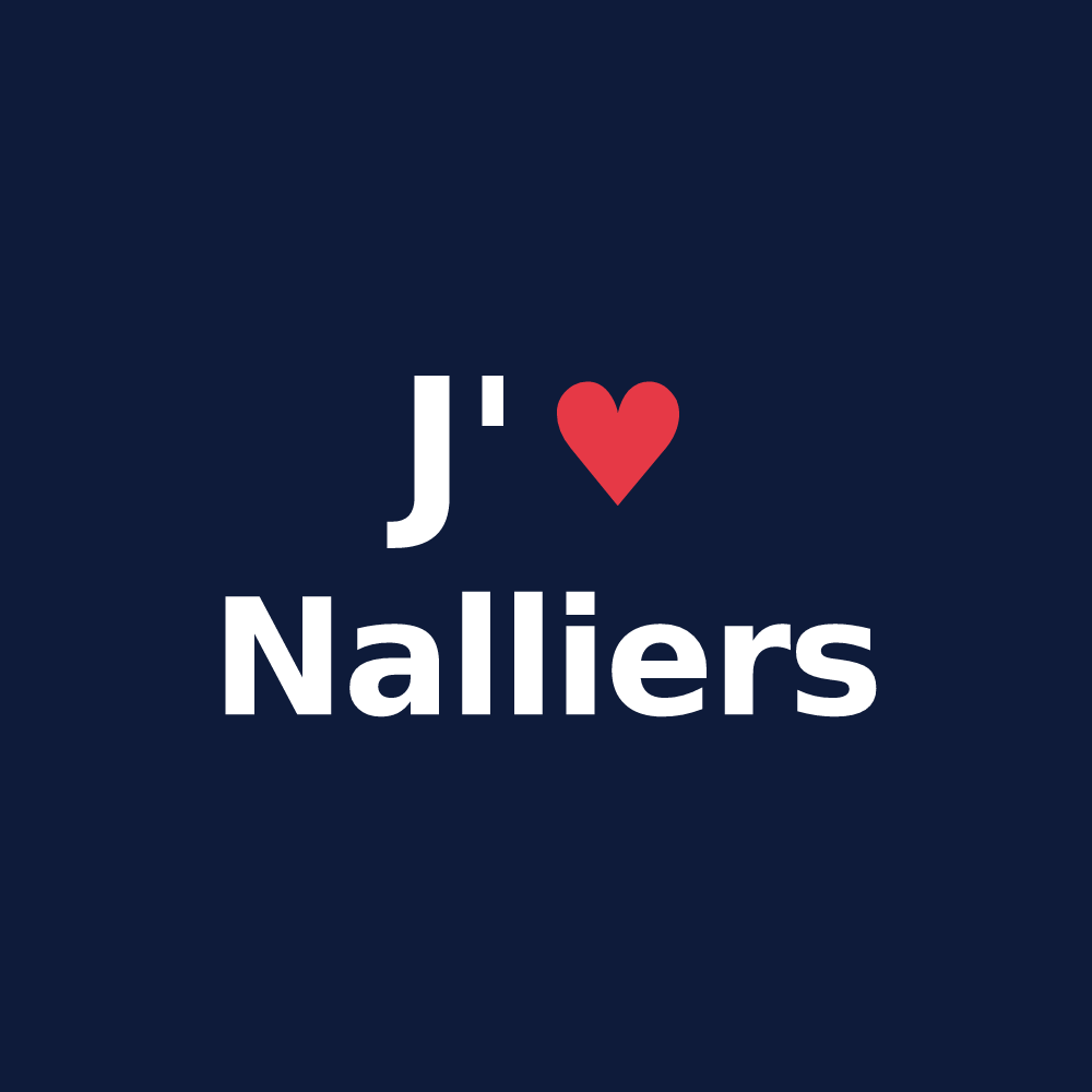 T-shirt personnalisé Nalliers — design J'aime Nalliers