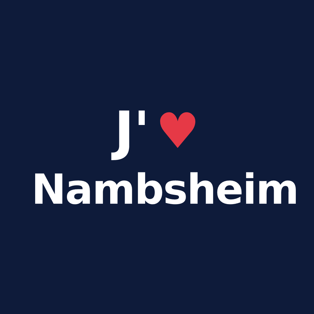 T-shirt personnalisé Nambsheim — design J'aime Nambsheim