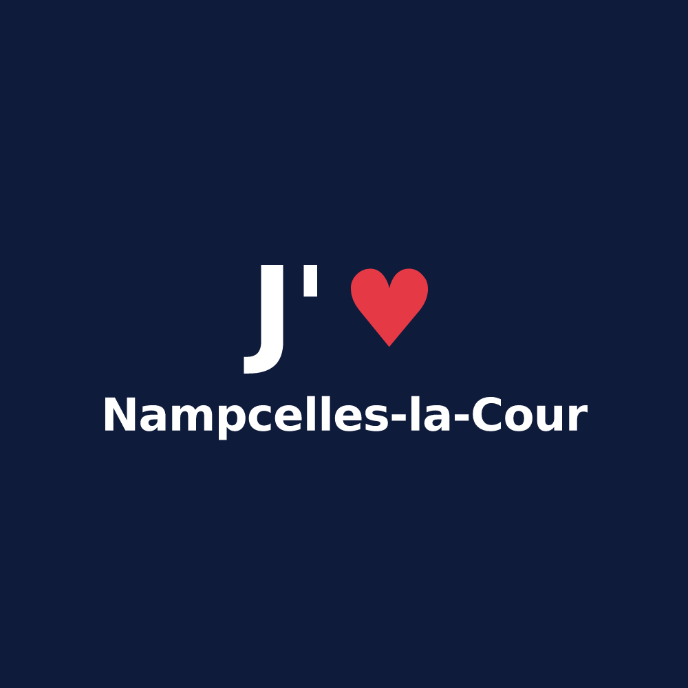 T-shirt personnalisé Nampcelles-la-Cour — design J'aime Nampcelles-la-Cour