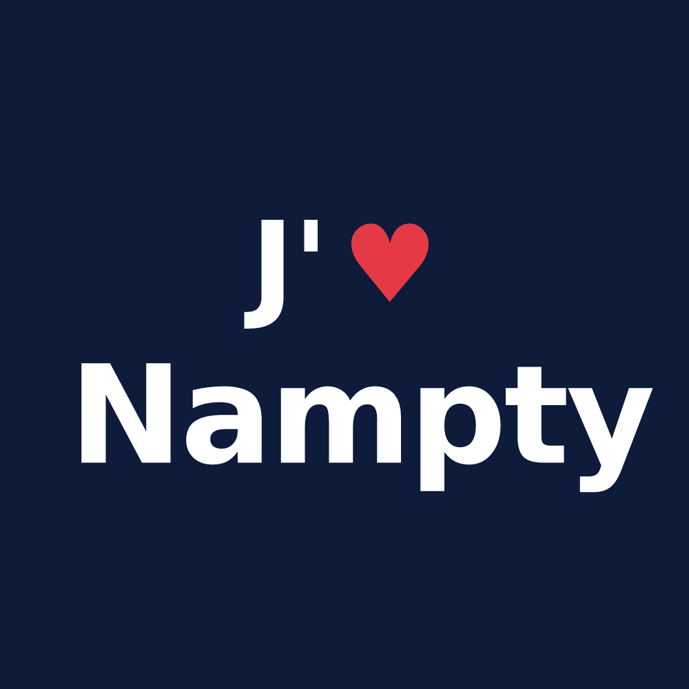 T-shirt personnalisé Nampty — design J'aime Nampty