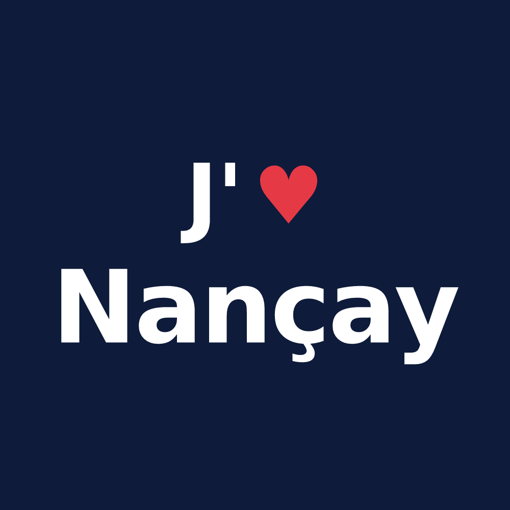 T-shirt personnalisé Nançay — design J'aime Nançay