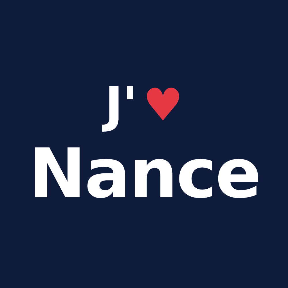 T-shirt personnalisé Nance — design J'aime Nance