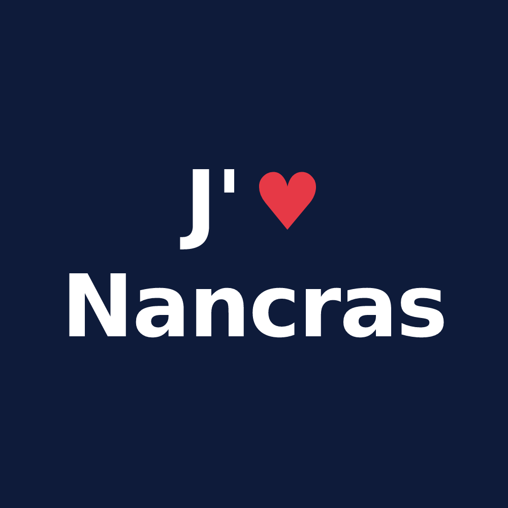 T-shirt personnalisé Nancras — design J'aime Nancras