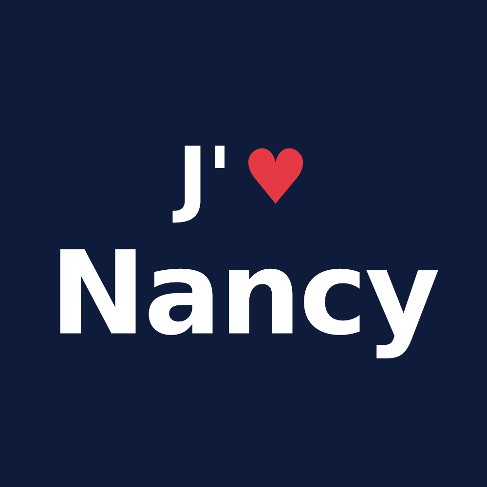 T-shirt personnalisé Nancy — design J'aime Nancy