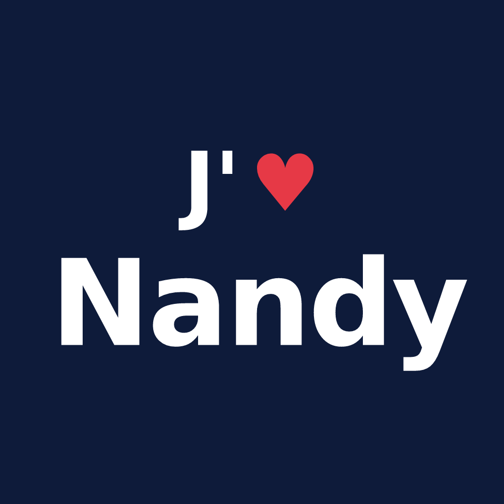 T-shirt personnalisé Nandy — design J'aime Nandy