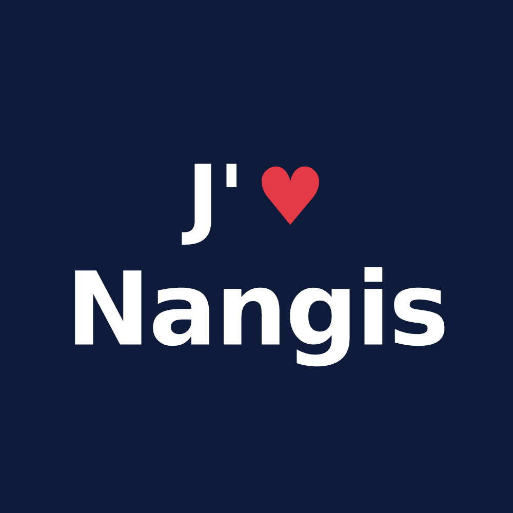 T-shirt personnalisé Nangis — design J'aime Nangis