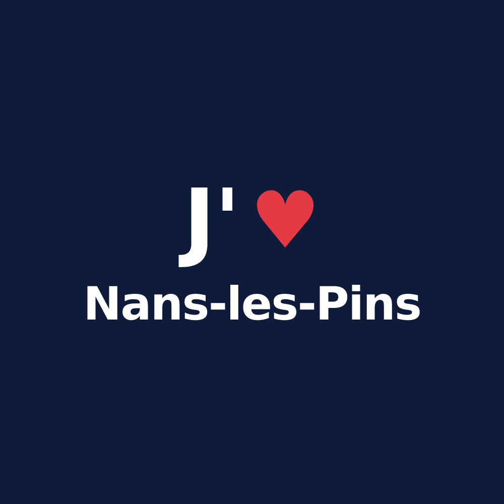 T-shirt personnalisé Nans-les-Pins — design J'aime Nans-les-Pins