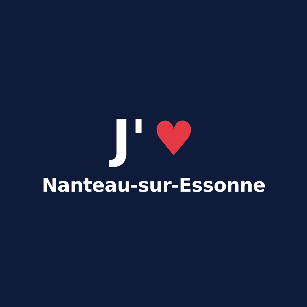 T-shirt personnalisé Nanteau-sur-Essonne — design J'aime Nanteau-sur-Essonne
