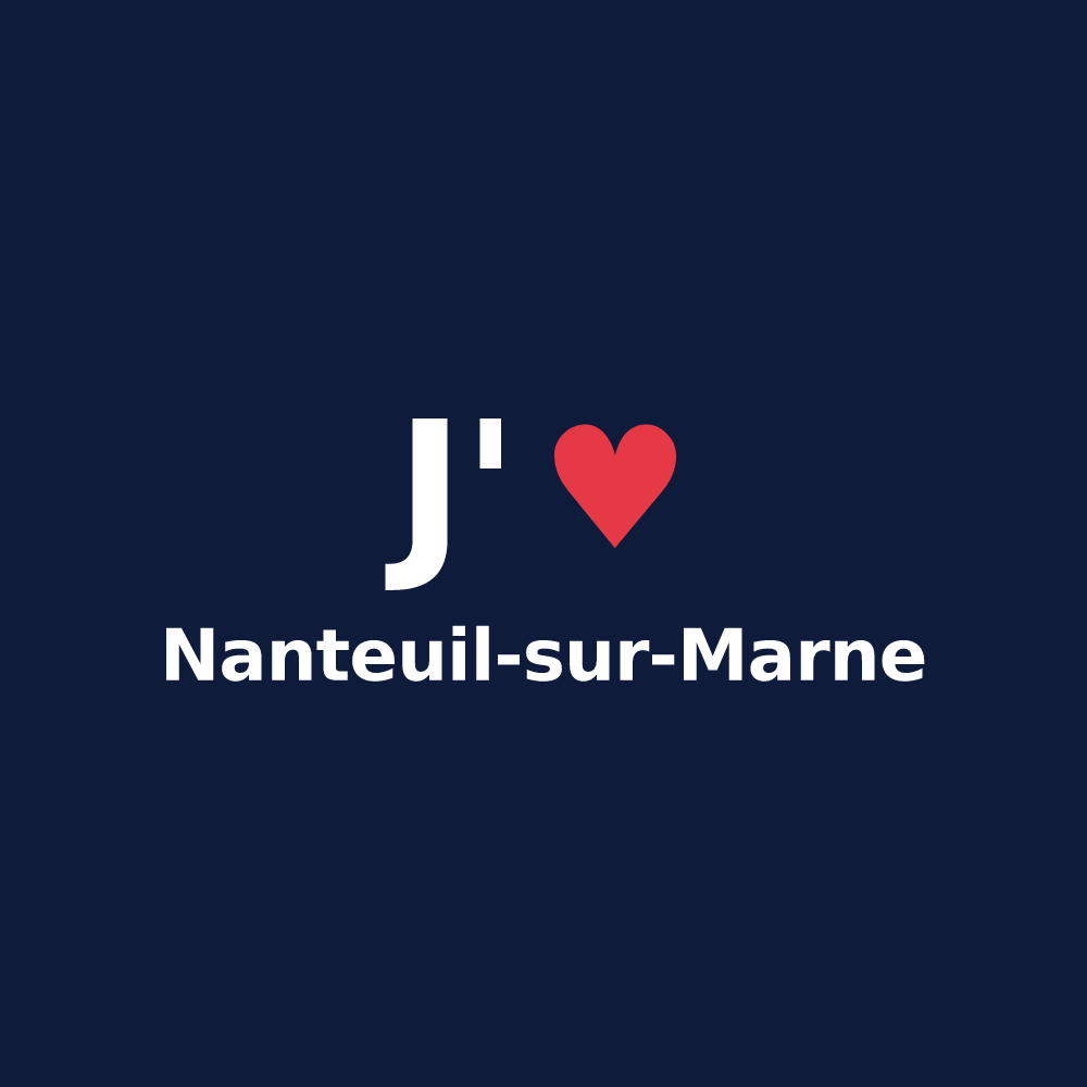 T-shirt personnalisé Nanteuil-sur-Marne — design J'aime Nanteuil-sur-Marne