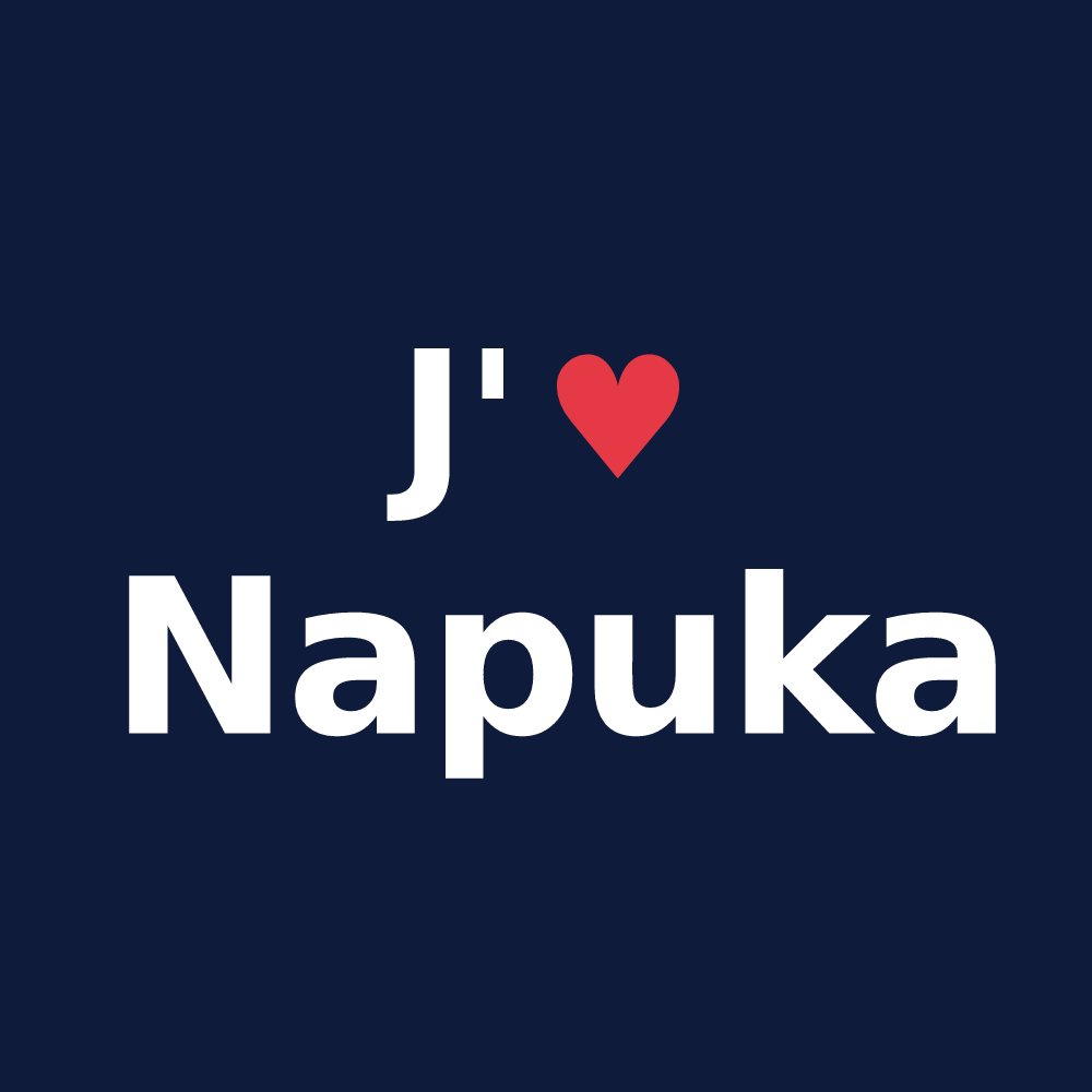 T-shirt personnalisé Napuka — design J'aime Napuka