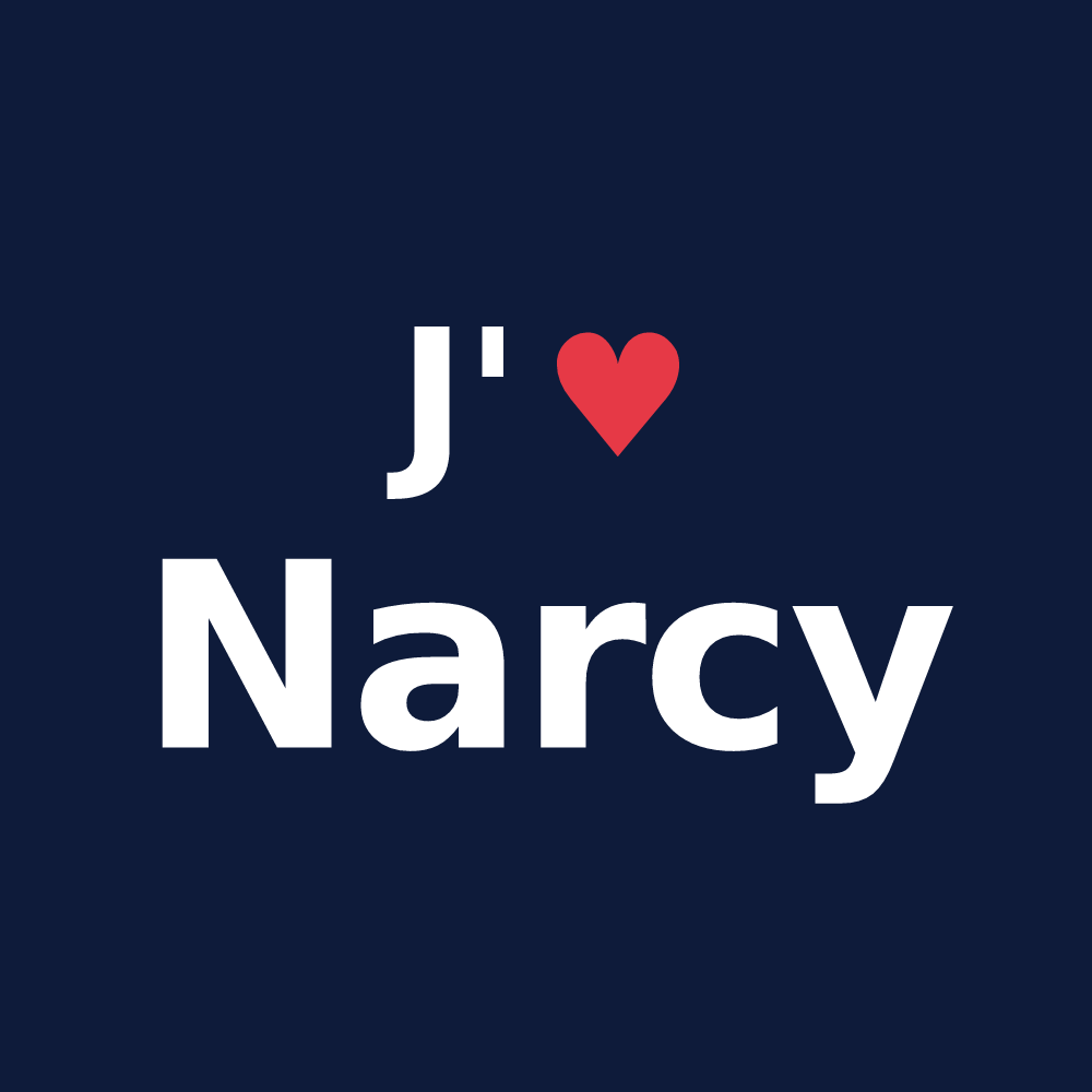 T-shirt personnalisé Narcy — design J'aime Narcy