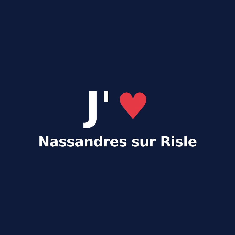 T-shirt personnalisé Nassandres sur Risle — design J'aime Nassandres sur Risle