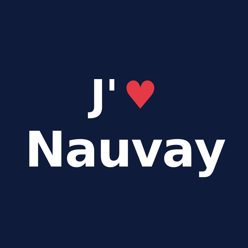 T-shirt personnalisé Nauvay — design J'aime Nauvay