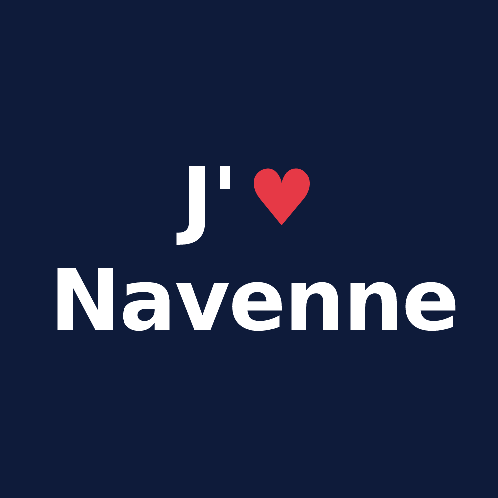 T-shirt personnalisé Navenne — design J'aime Navenne